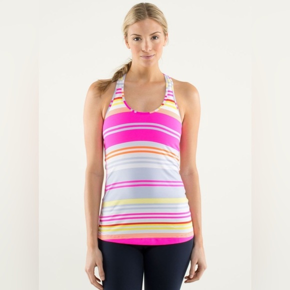 Lululemon Cool Striped Running Workout Racerback Tank - Picture 2 of 8